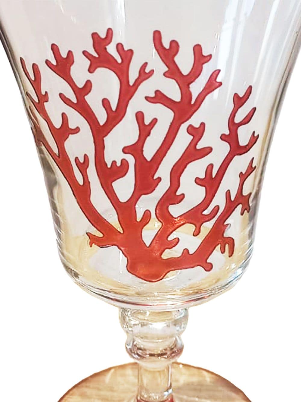 Shop Les-ottomans Coral Wine Glasses (set Of Four) In Neutrals
