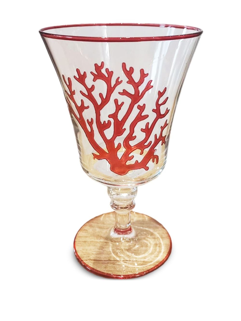 Shop Les-ottomans Coral Wine Glasses (set Of Four) In Neutrals