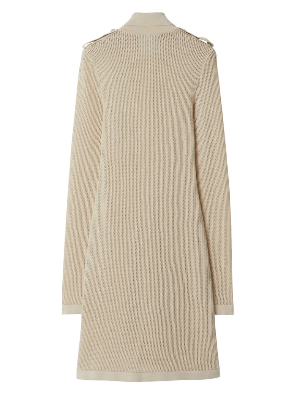 Shop Burberry Cotton-mesh Dress In 中性色