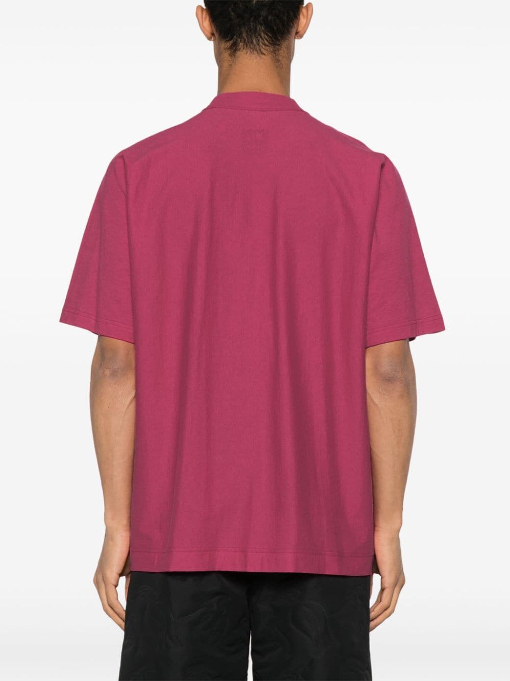 Shop Issey Miyake Short-sleeve Cotton T-shirt In Pink