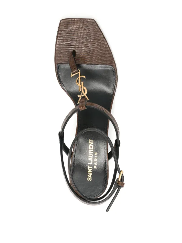 VIP価格SALE★Saint Laurent★New Cassandra サンダル Saint Laurent Cassandra 60mm Leather Sandals | Brown | FARFETCH