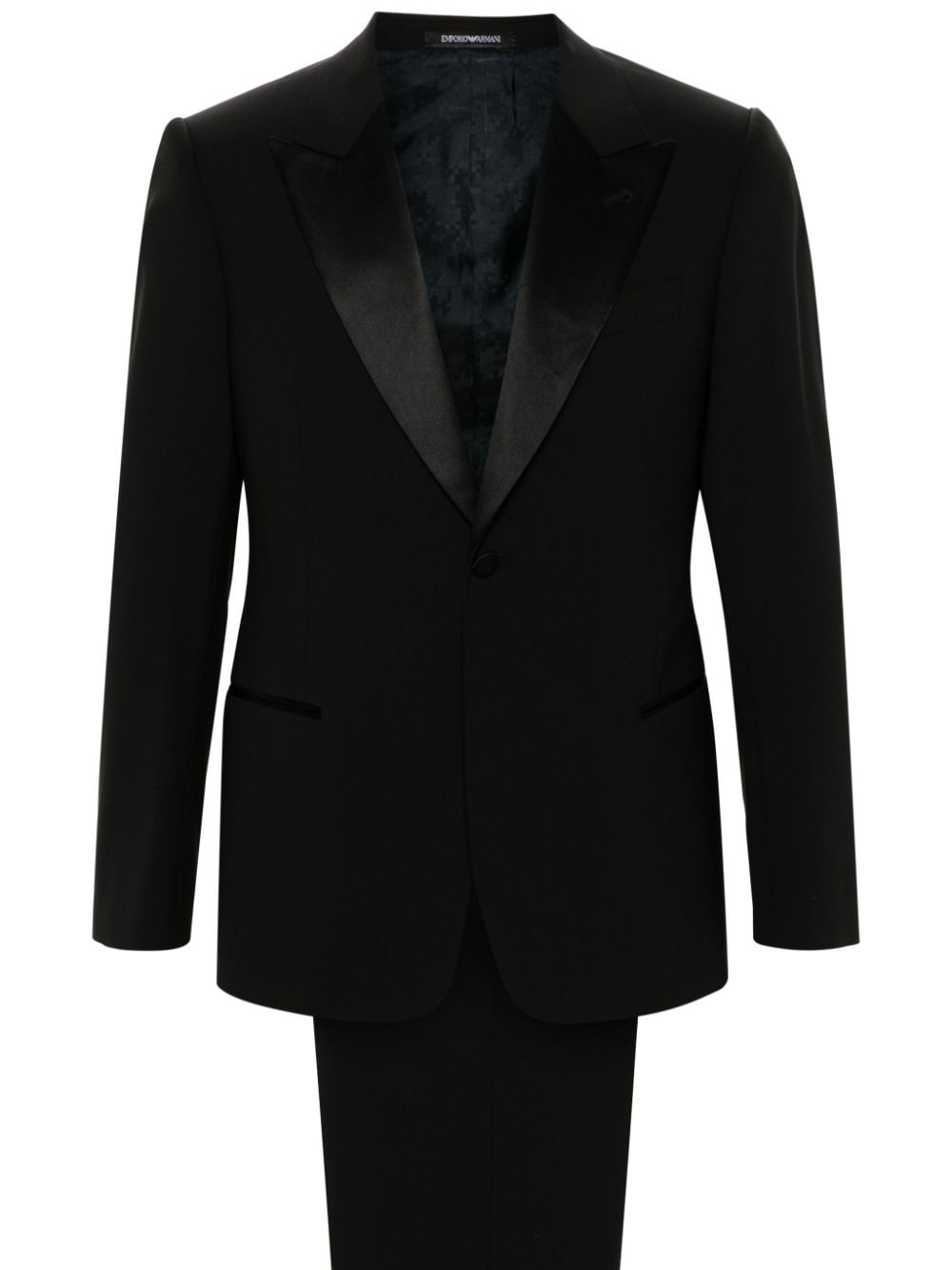 Emporio Armani single-breasted suit Zwart