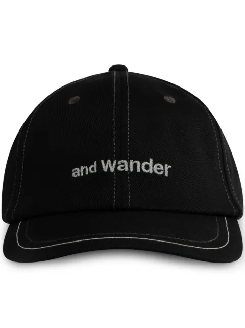 and Wander logo-embroidered corduroy cap 