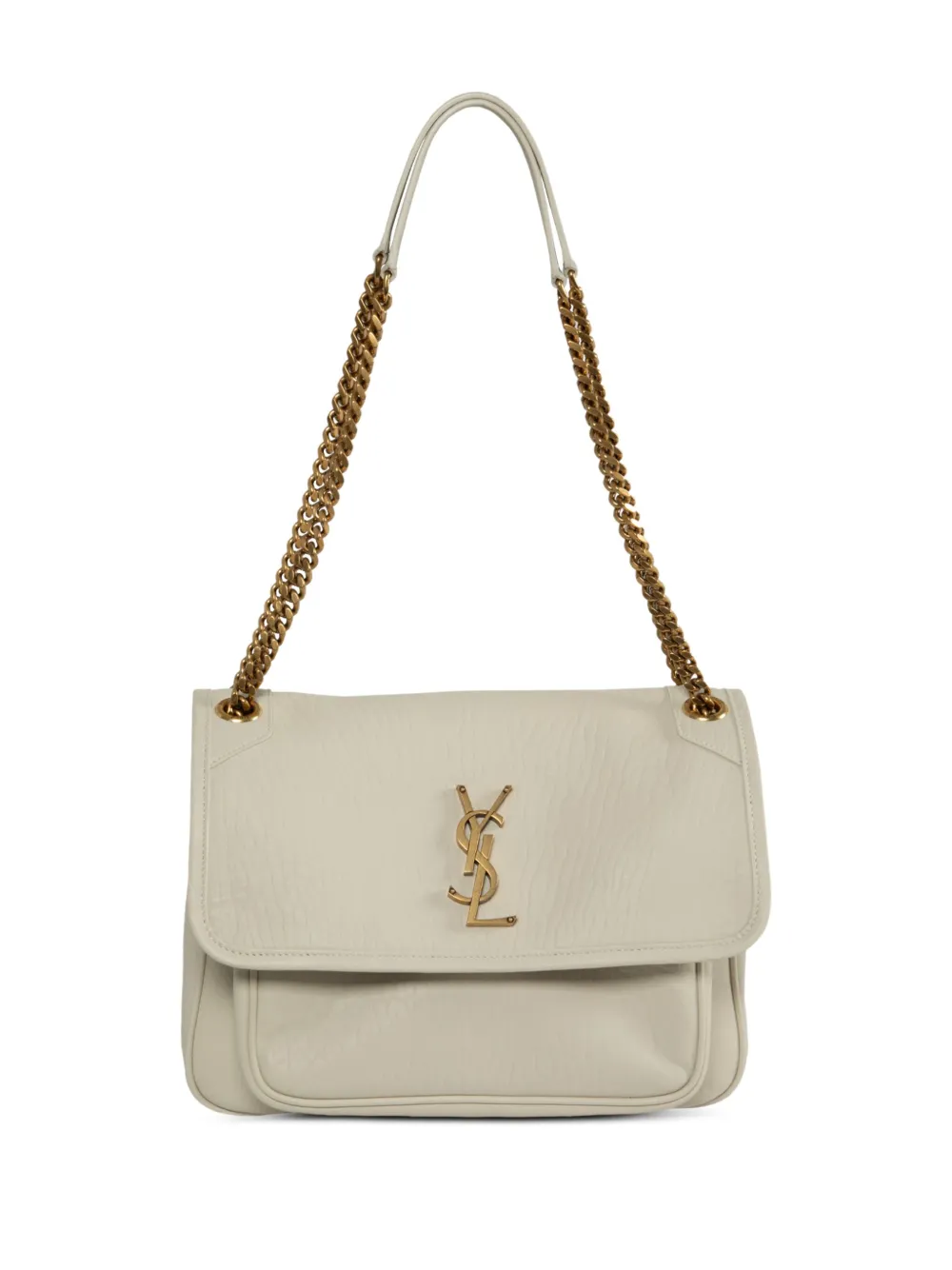Saint Laurent Medium Niki Leather Shoulder Bag In Neutrals