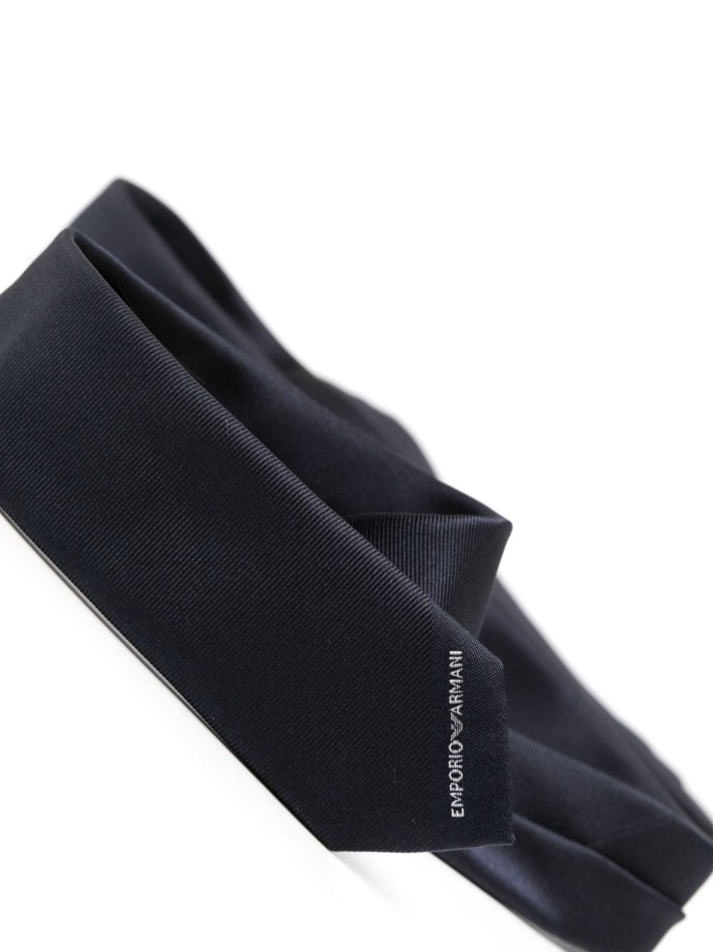 Shop Emporio Armani Gabardine Silk Tie In Blau