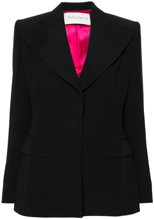 Blazer boutonné à revers larges - Nina Ricci - Modalova
