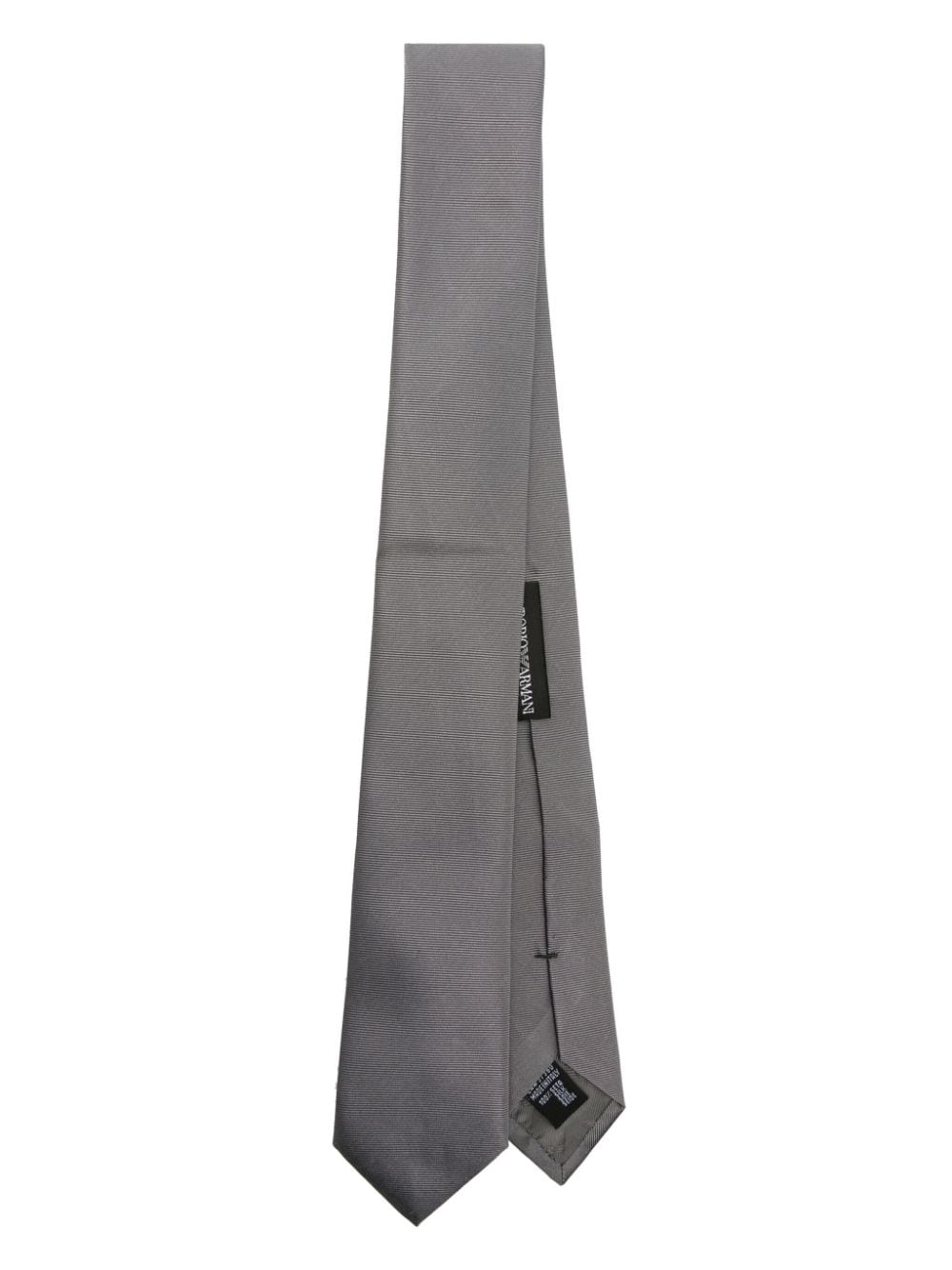 Shop Emporio Armani Gabardine Silk Tie In Grau