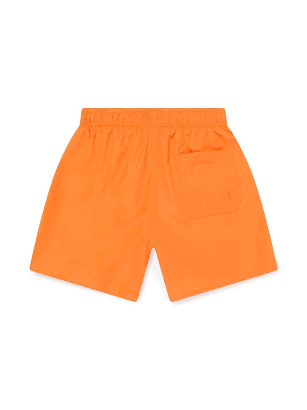 Shop Emporio Armani Logo-print Drawstring Swim Shorts In Orange