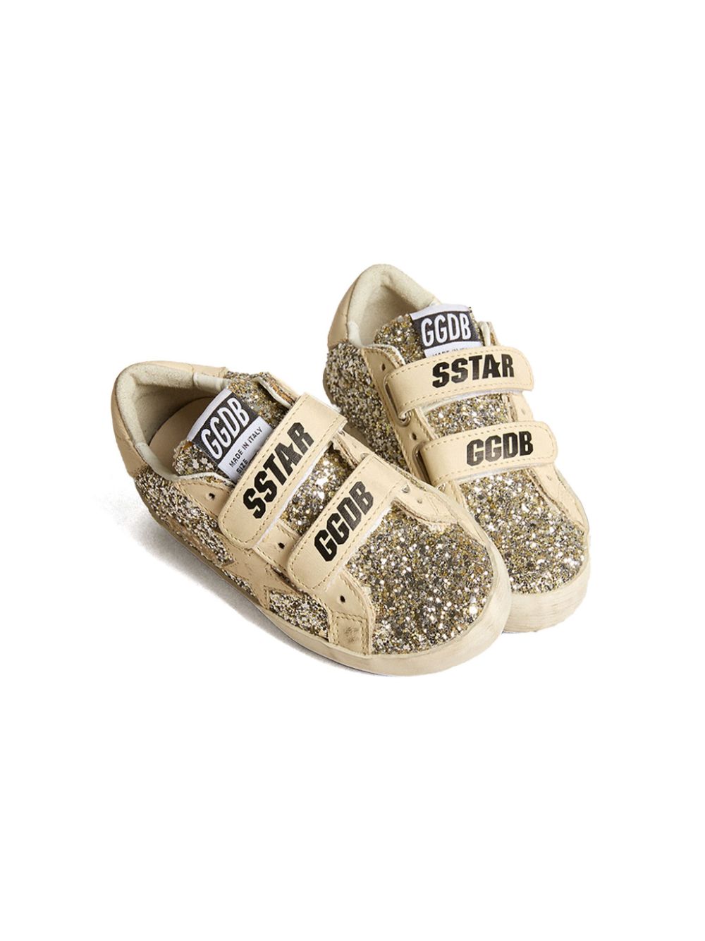 Golden Goose Kids Old School sneakers met glitter Goud