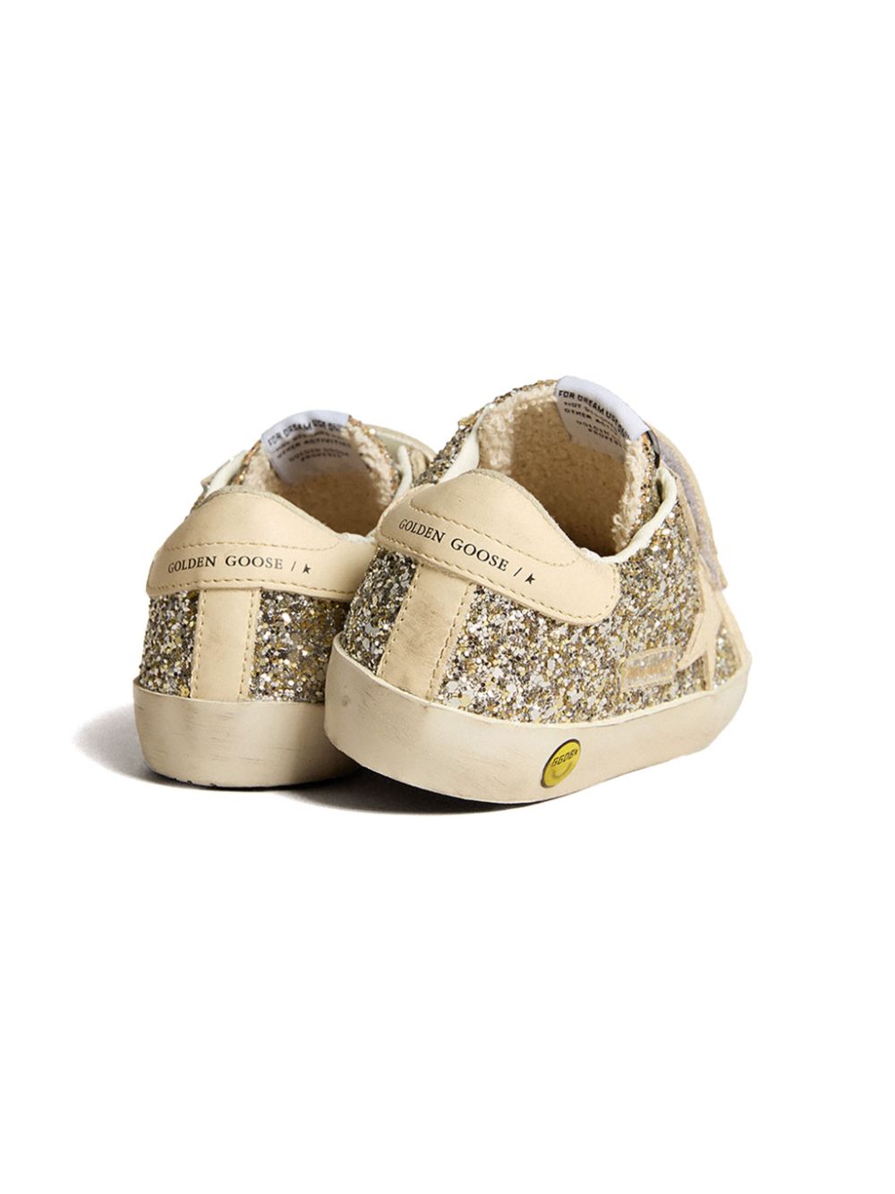 Golden Goose Kids Old School sneakers met glitter Goud