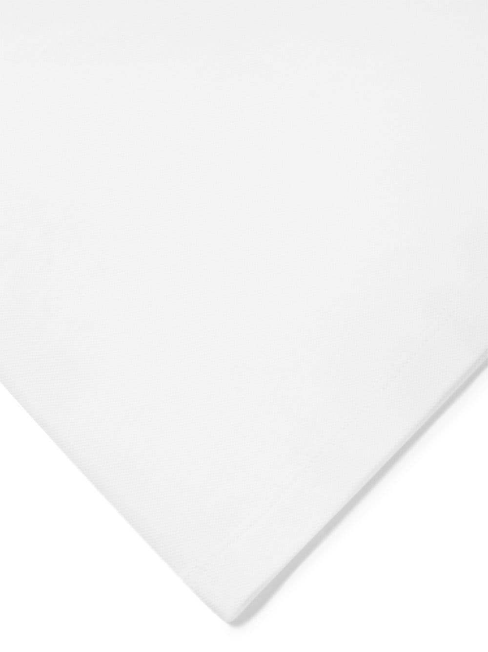 Shop Emporio Armani Logo-plaque Cotton Polo Shirt In White