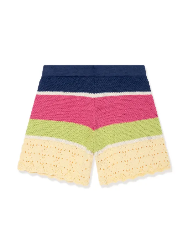 Emporio Armani Kids クロシェニット ショートパンツ | ブルー