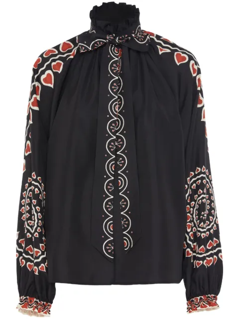 La DoubleJ blusa de seda Cerere Placée