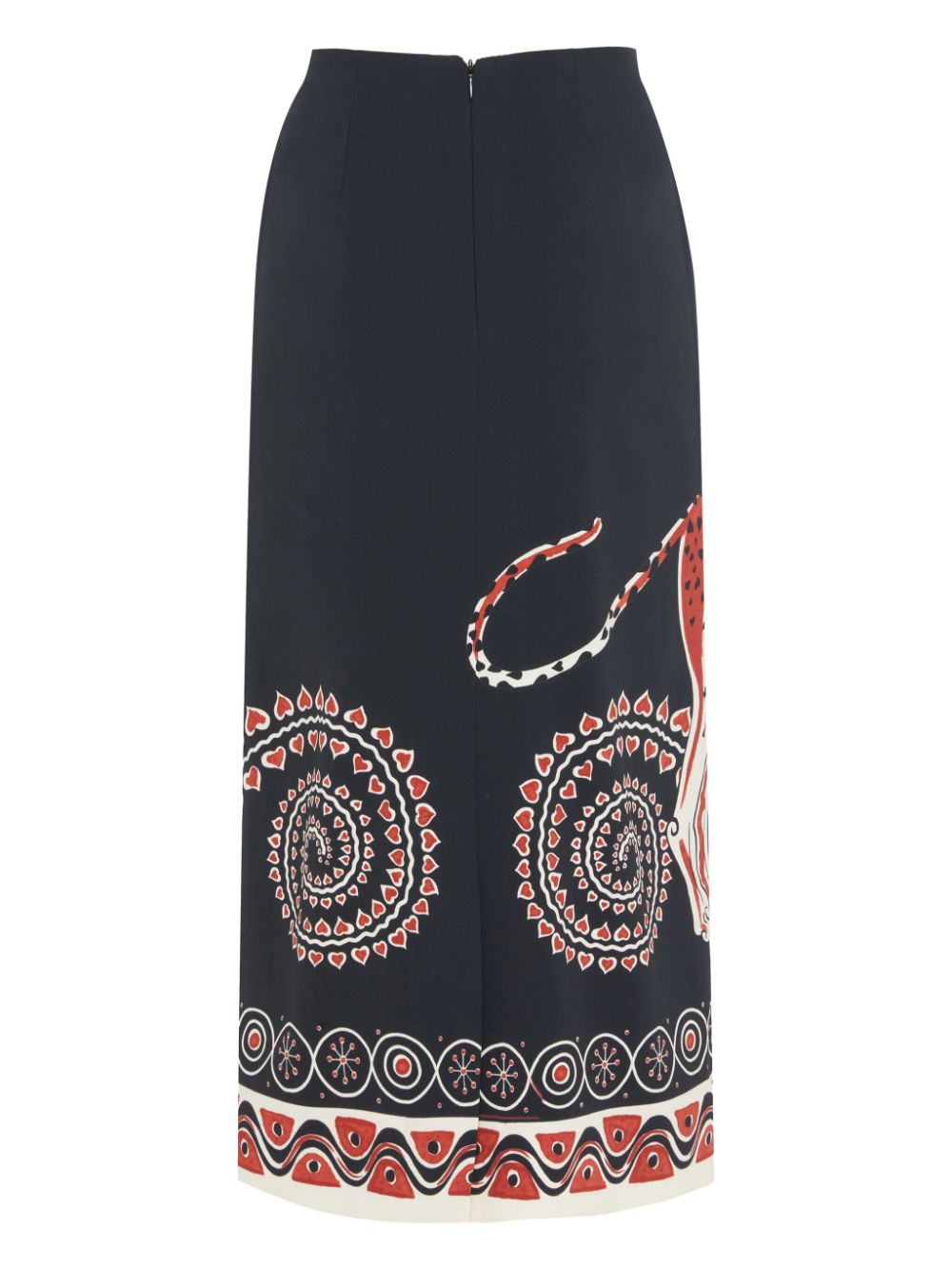 Shop La Doublej Gattopardo-print Pencil Skirt In Black