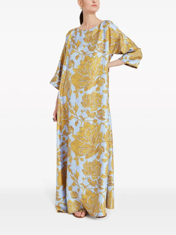 Purple Party Kaftan, Plus Size Maxi Dress TDK67 - TEYXO
