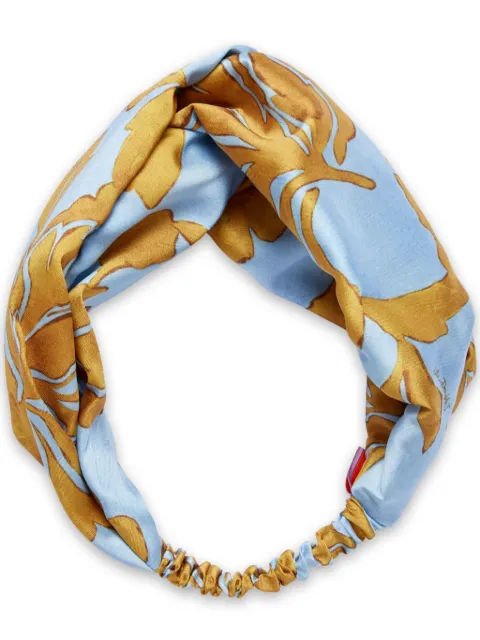 La DoubleJ geometric-print pinup headband
