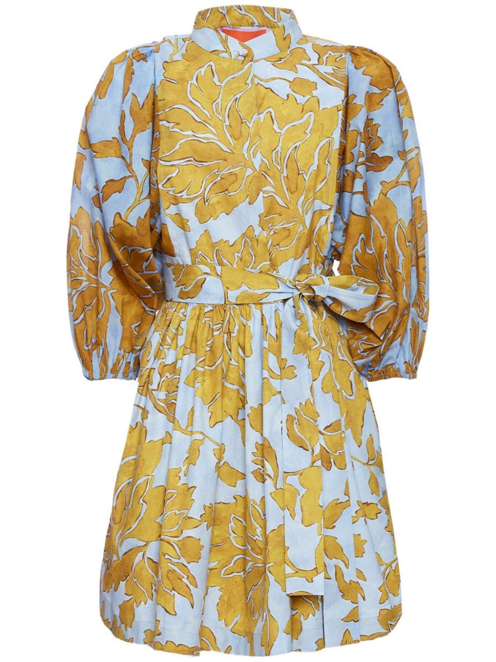 La Doublej Long-sleeve Floral-print Dress In Multi