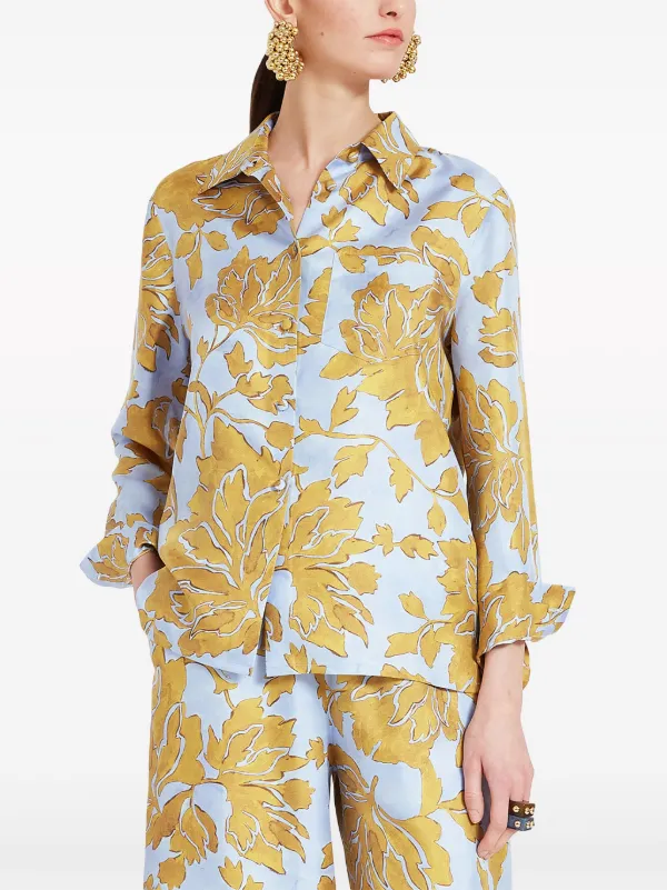 Lilium Avorio-print table runner (50x80cm)