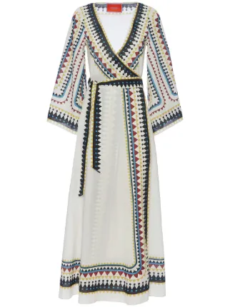 La DoubleJ Cotton Maxi Wrap Dress | White | FARFETCH JO
