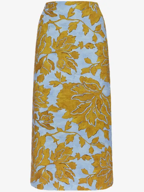 La DoubleJ floral-print pencil skirt