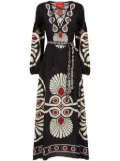 La DoubleJ Viviana geometric-print dress - Black