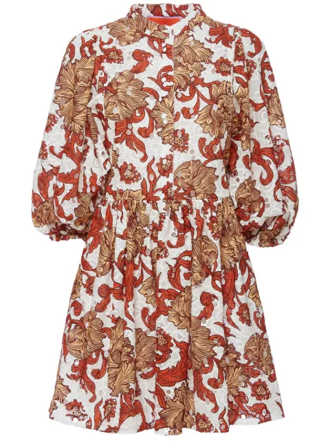 La DoubleJ botanical-print poplin dress