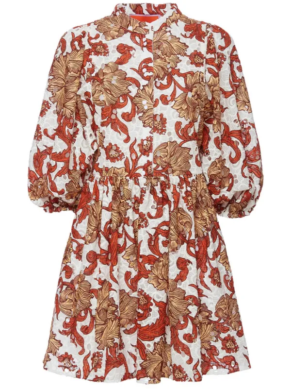 La DoubleJ botanical print Poplin Dress Red FARFETCH BH