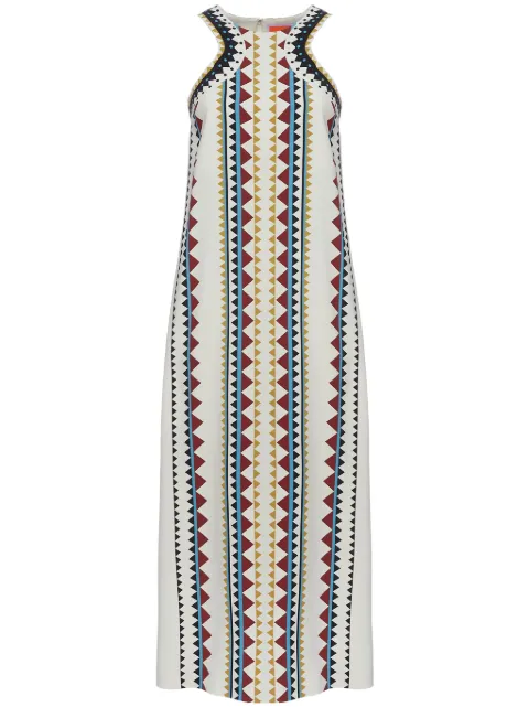 La DoubleJ geometric-print maxi skirt