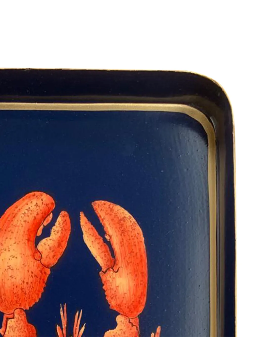 Les-Ottomans Fauna Lobster metal tray (32cm, x 17cm) | Tableware | Image 2