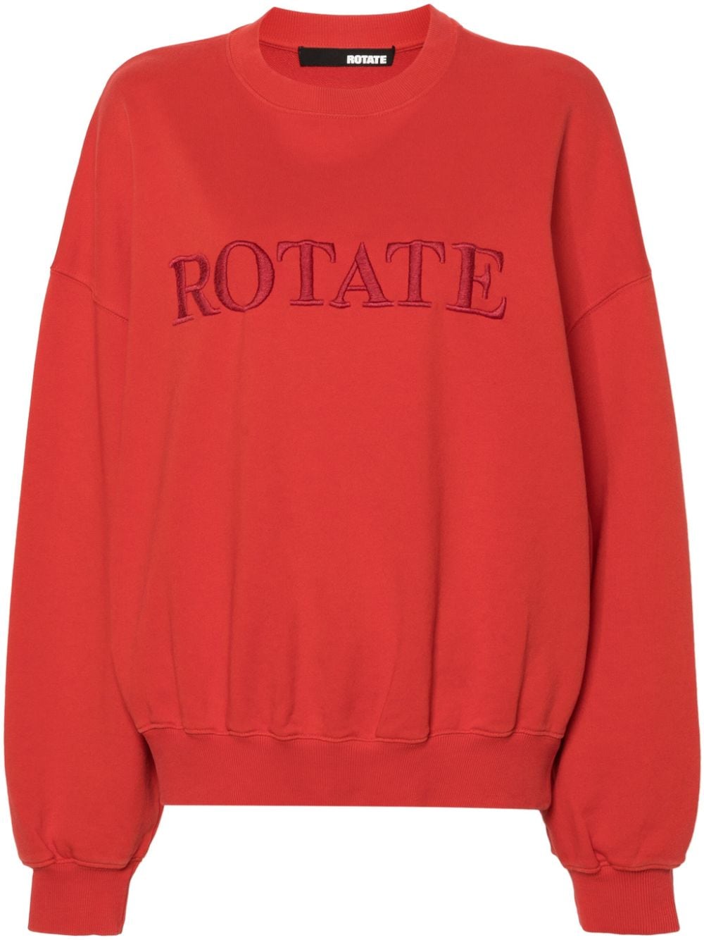 ROTATE BIRGER CHRISTENSEN logo patch organic cotton Sweatshirt Red FARFETCH