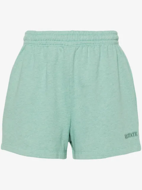 ROTATE BIRGER CHRISTENSEN logo-embroidered mélange shorts