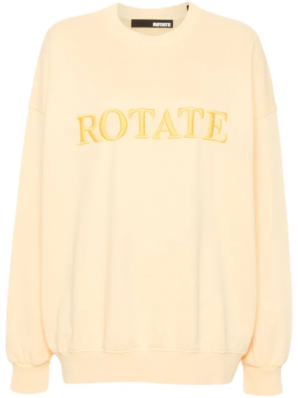 その他 ROTATE SWEATSHIRT WITH LOGO EMBROIDERY (RT1304_15-2215) Iris logo cotton sweatshirt in blue - Rotate | Mytheresa