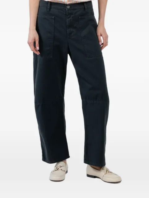 Velvet patch-pocket trousers
