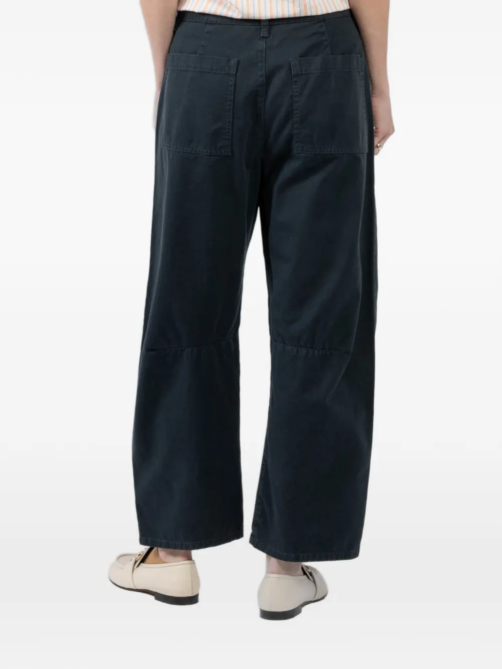 Velvet Patch-pocket Trousers In Multi