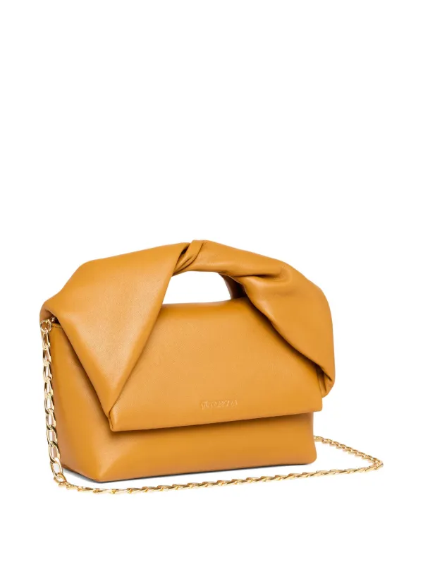 JW Anderson ツイスター レザーバッグ M | ブラウン | FARFETCH JP
