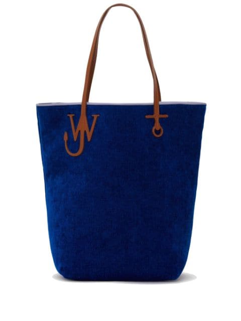 Anchor contrasting-trim tote bag 