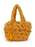 JW Anderson small Blanket Shopper chenille shoulder bag - Yellow