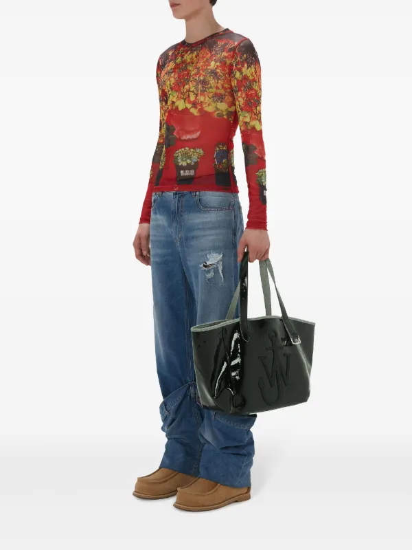 JW Anderson Belt デニム トートバッグ | グリーン | FARFETCH JP 