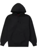 Supreme satin-appliqué hoodie - Black