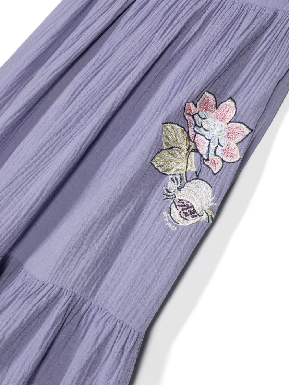 Shop Etro Floral-embroidery A-line Skirt In Purple