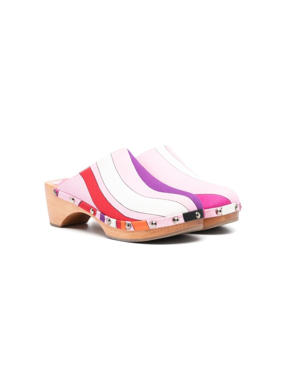 Pucci Junior Kids' Stud-embellished Clogs In Pink