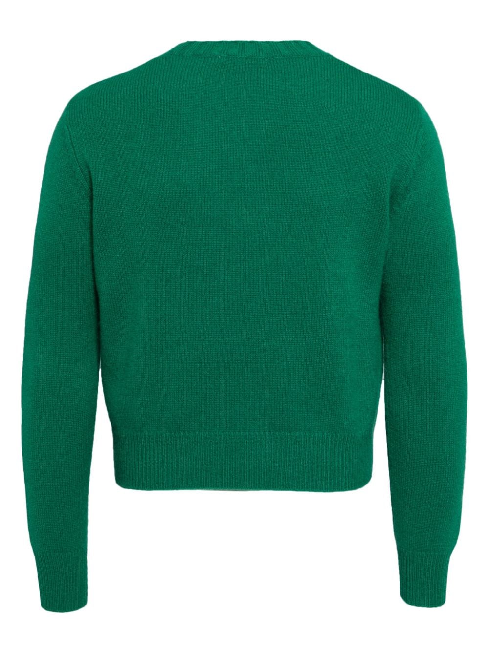 Sporty & Rich logo-embroidered cashmere jumper - Groen