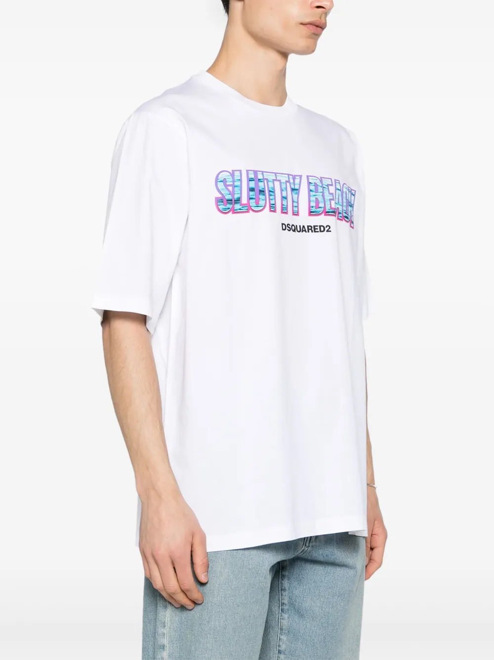 Dsquared2 Katoenen T-shirt met grafische print Wit