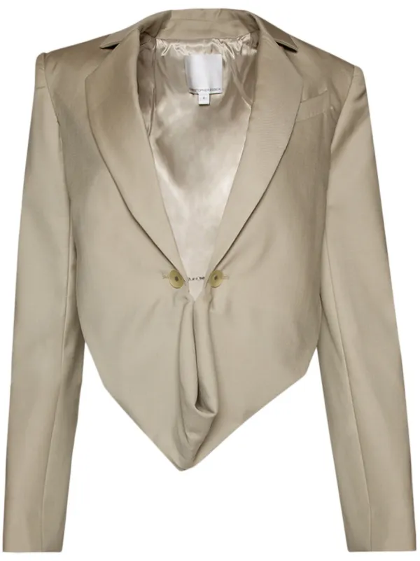nude cropped blazer