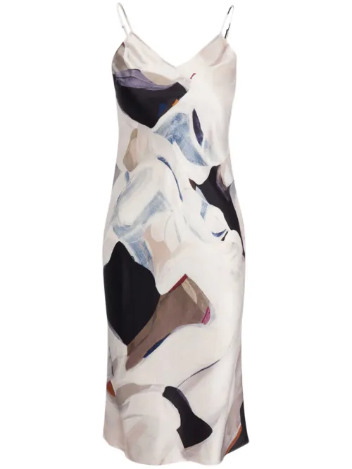 Robe mi-longue The Roopal à imprimé abstrait - ACE HARPER - Modalova