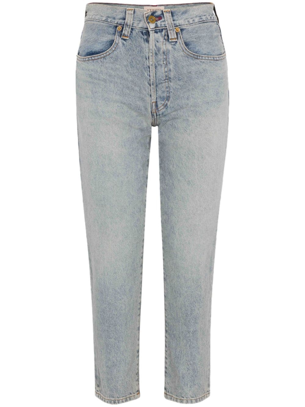 Ace Harper The Iggy Cotton Cropped Jeans In Blau