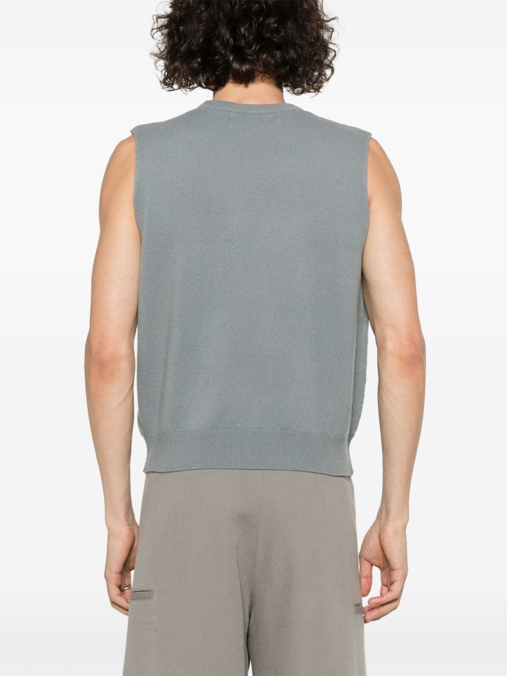 Shop Extreme Cashmere N°156 Be Now Knitted Vest In Blue
