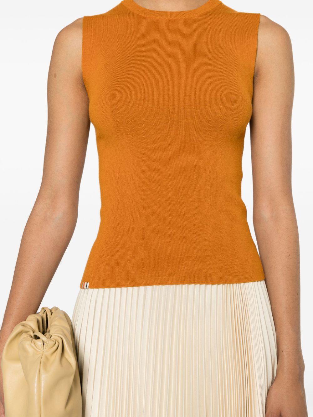 Shop Extreme Cashmere N°334 Ida Knitted Top In Orange