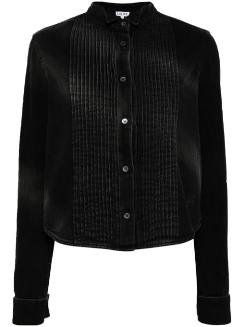 LOEWE pleated denim shirt Women