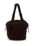 JW Anderson large Blanket Shopper chenille shoulder bag - Brown